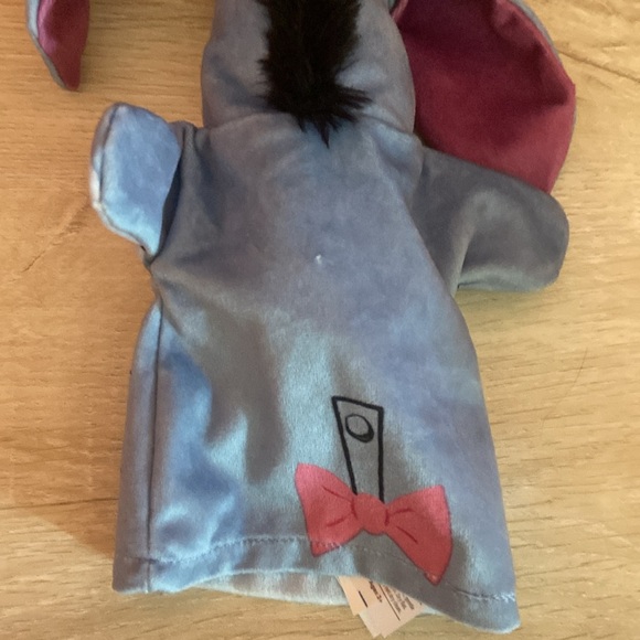 Disney Winnie the Pooh and Eeyore Plush Hand Puppets - Red, Blue, Purple - Picture 3 of 6